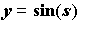 y = sin(s)