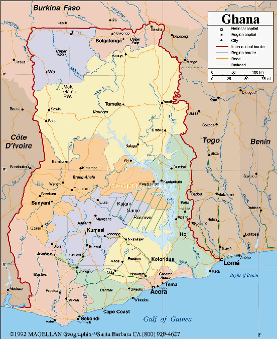 First map of Ghana
