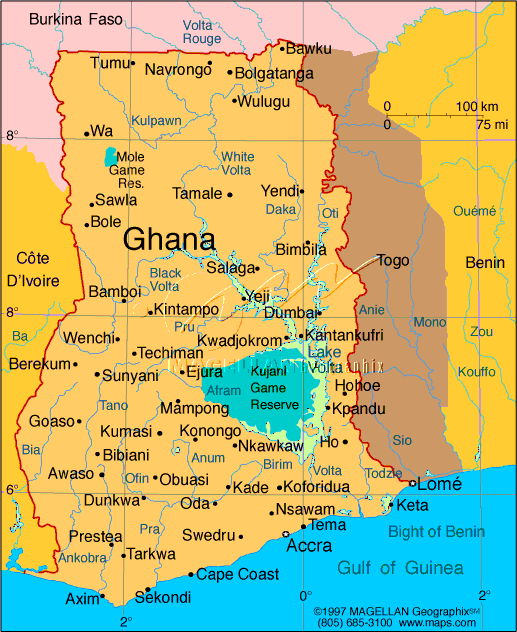 Second map of Ghana
