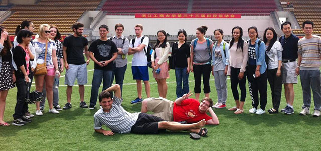 Photo of group of students in China on KSU Education Abroad trip