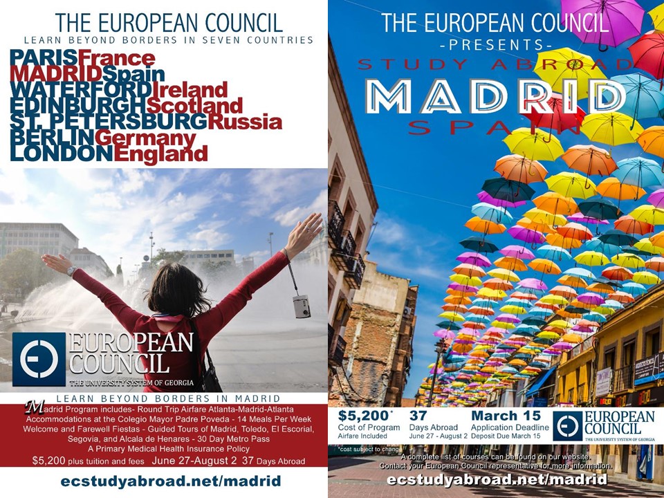 Madrid Summer 2019 Study Abroad Flyer