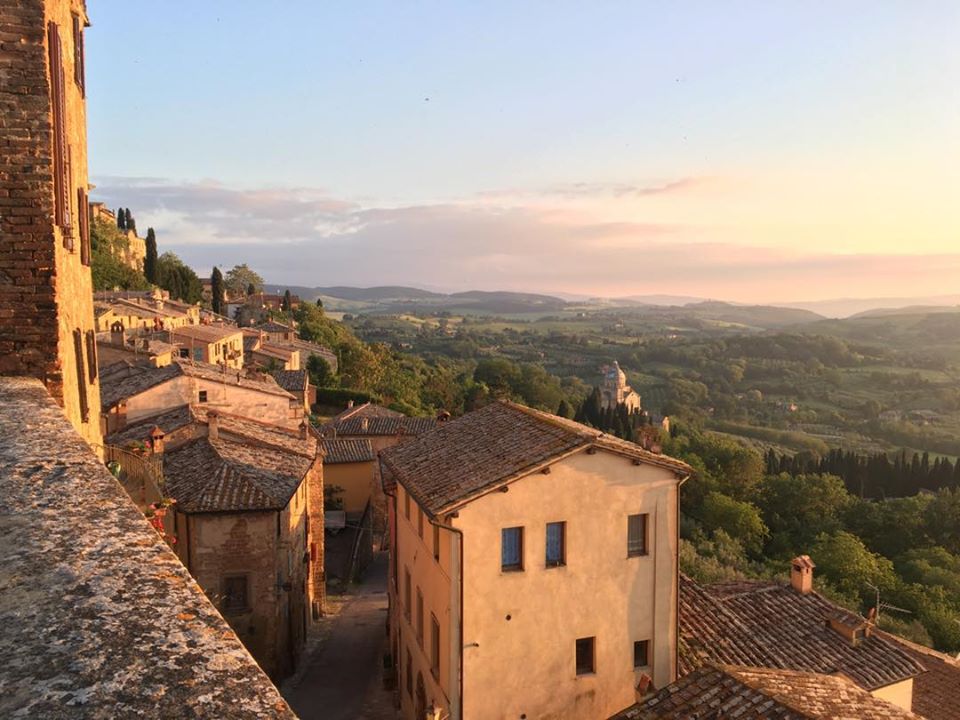 View from Montepulciano, Italy, at dusk