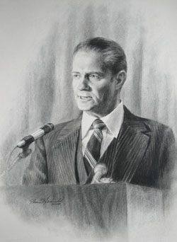 Dean George Beggs, Liberal Arts, Kennesaw State University (Drawing by Shane McDonald, 2009)