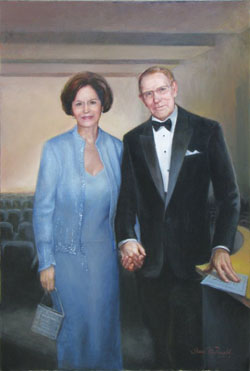 Audrey and Jack Morgan, benefactors of Morgan Hall of the Bailey Center (Painted by Shane McDonald, 2013)