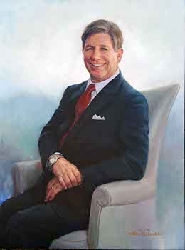 Dan Papp, former president of Kennesaw State University (Painting by Shane McDonald, 2018)